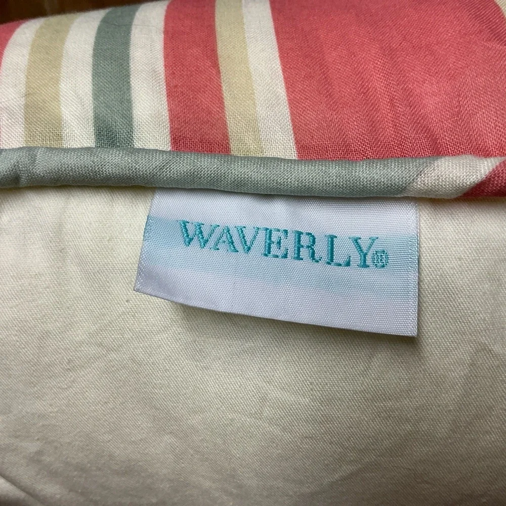 Waverly -‎ Pastel Elegant Embroidered Floral Accent Pillow 18x12x8